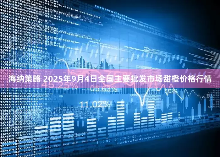 海纳策略 2025年9月4日全国主要批发市场甜橙价格行情